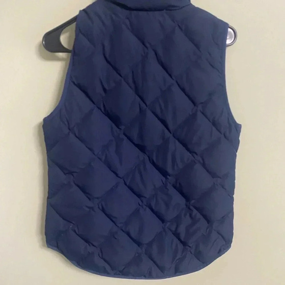 J. Crew Factory Size XS Navy Blue Vest Quilted Down Excursion High Neck Full Zip - Picture 2 of 6